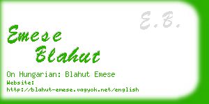 emese blahut business card